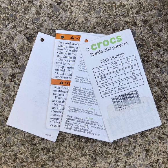 CROCS Literide 360 Pacer - Black and Gray. Size 10 Mens - Picture 6 of 6